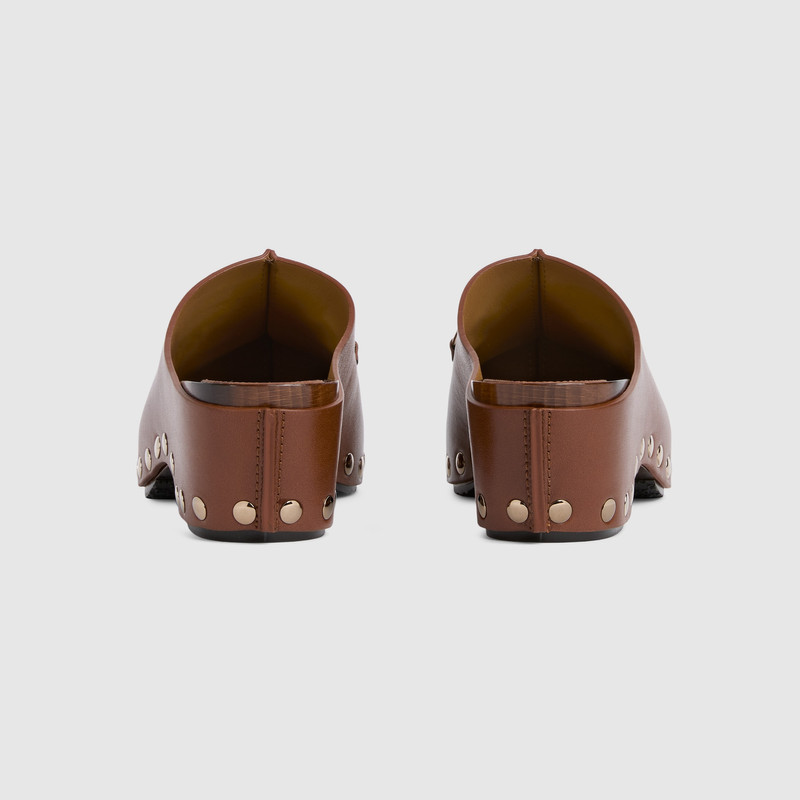 GUCCI Women's platform clog with Horsebit outlook