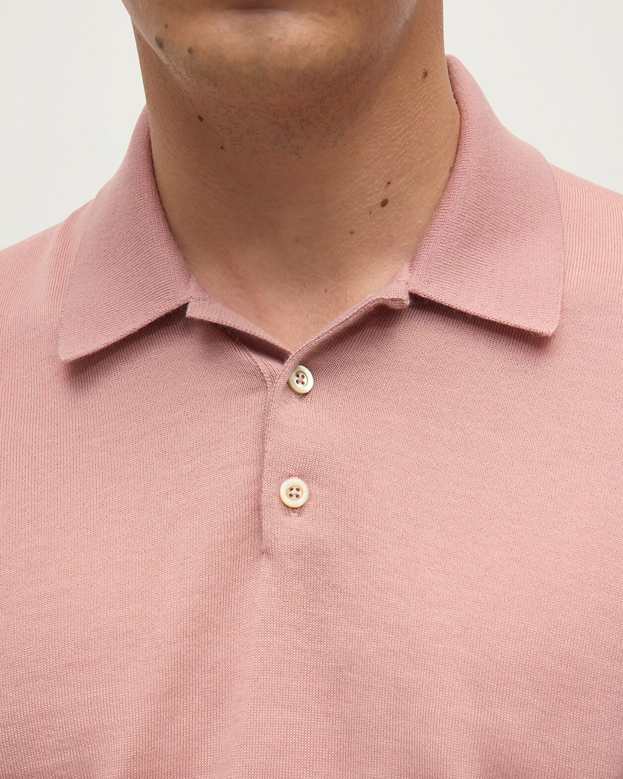 Pink Cashmere Polo Shirt - 5