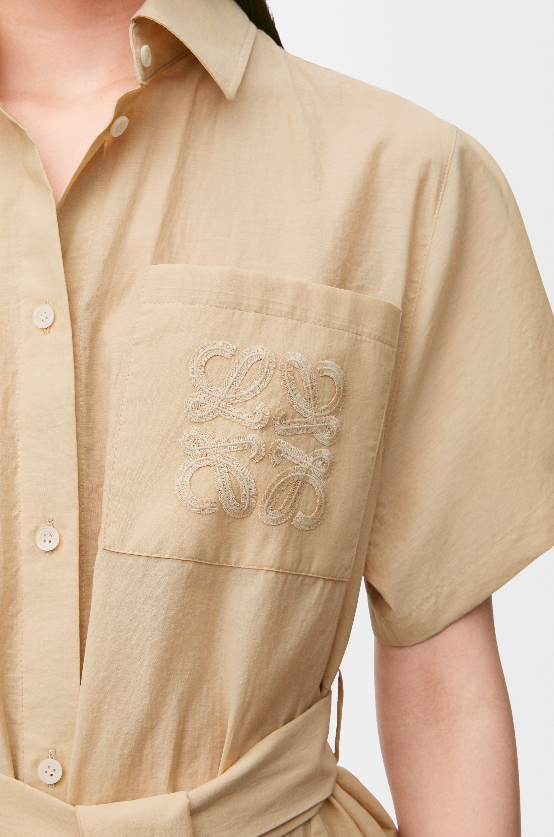 Shirt dress in cotton blend - 5