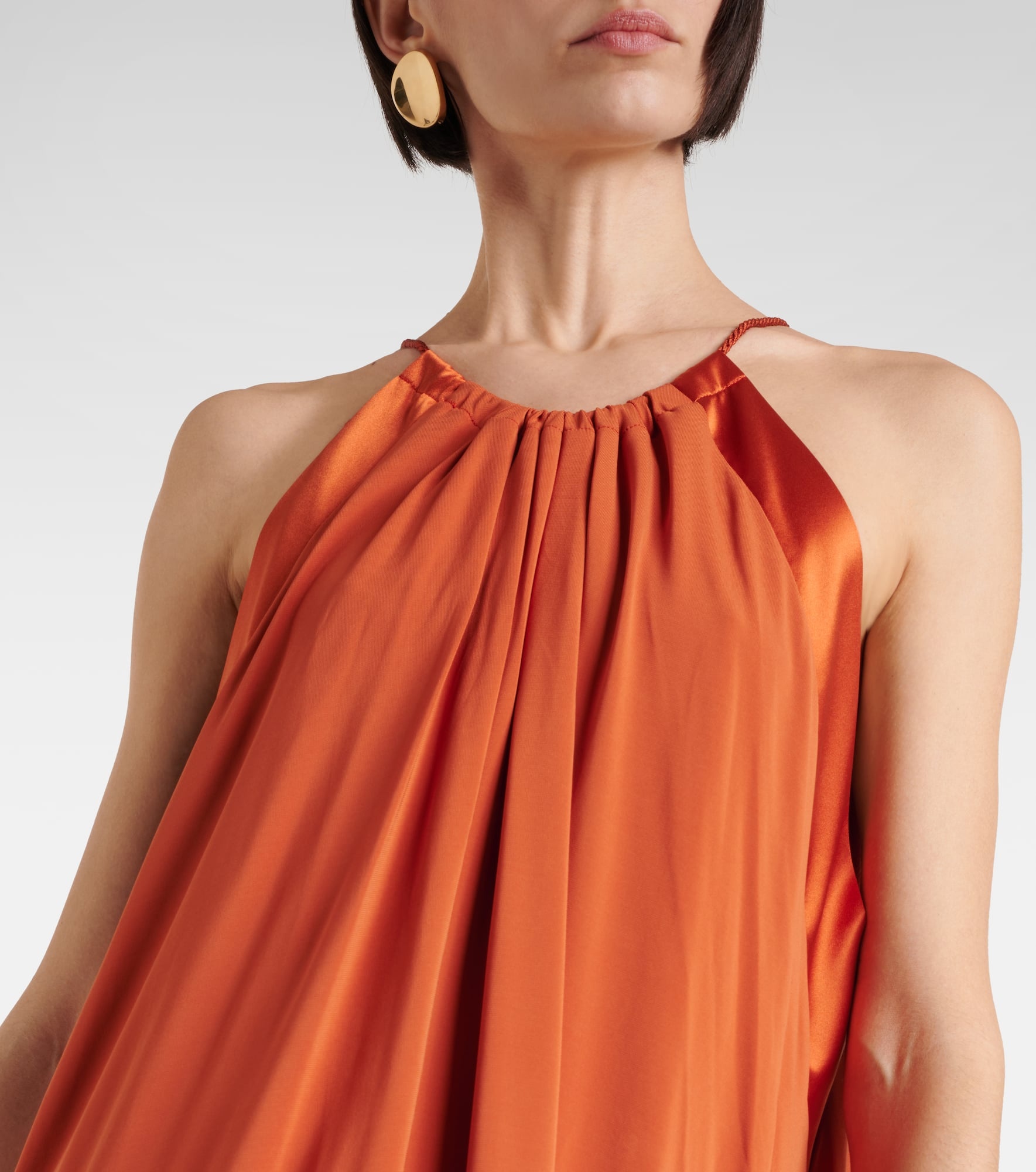 Samaria jersey and satin maxi dress - 4