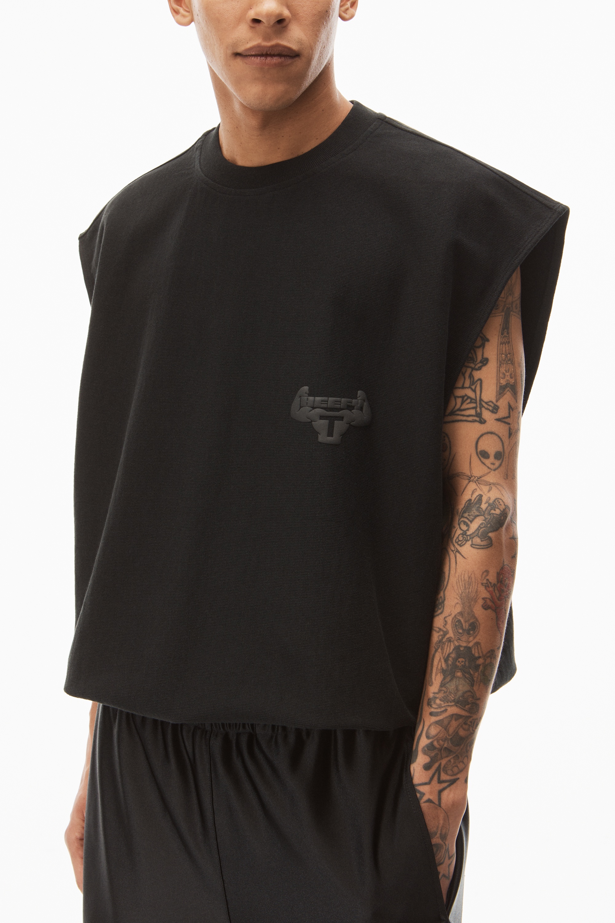 【ALEXANDER WANG】 Beefy Muscle Tank S Alexander Wang BEEFY GRAPHIC MUSCLE TANK IN JAPANESE JERSEY