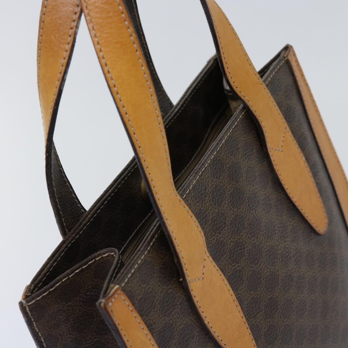 CELINE Macadam Canvas Hand Bag Pvc Brown - 6