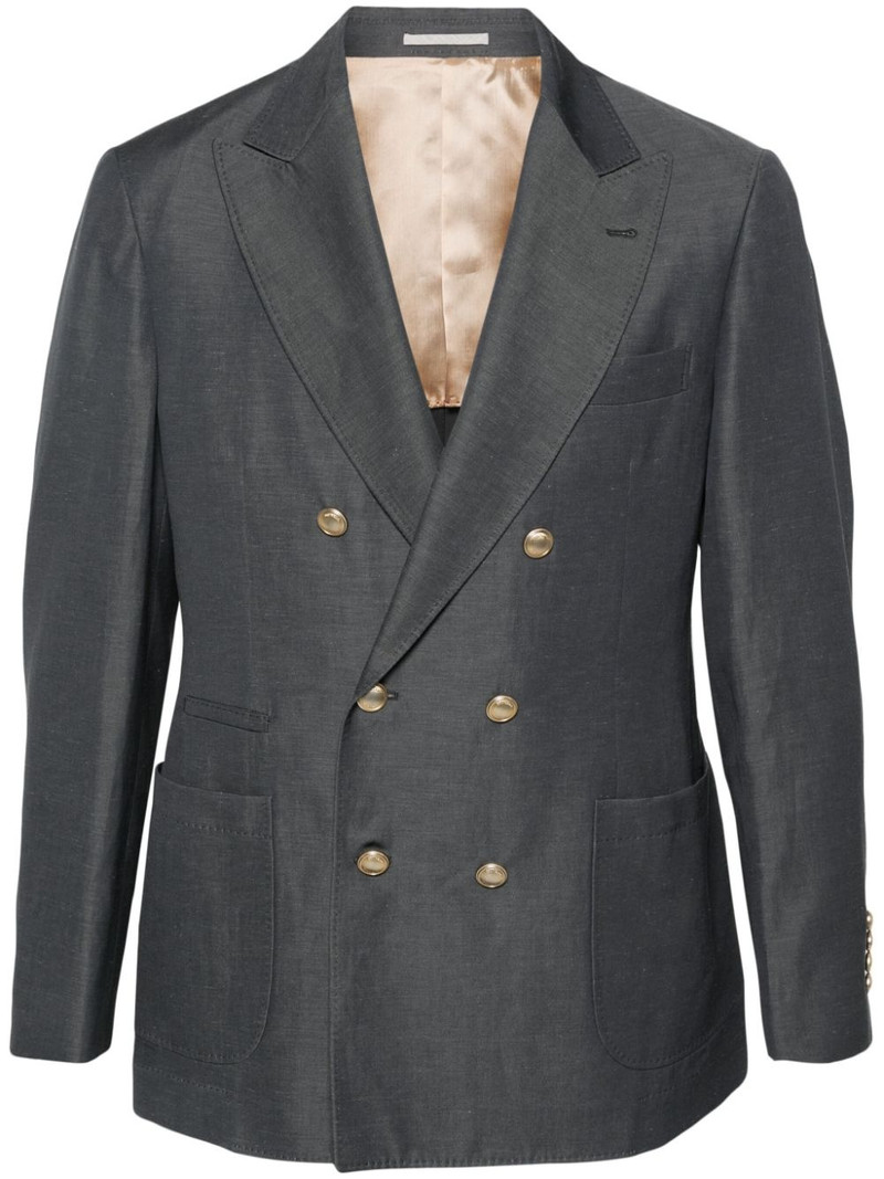 double-breasted mÃ©lange blazer 1