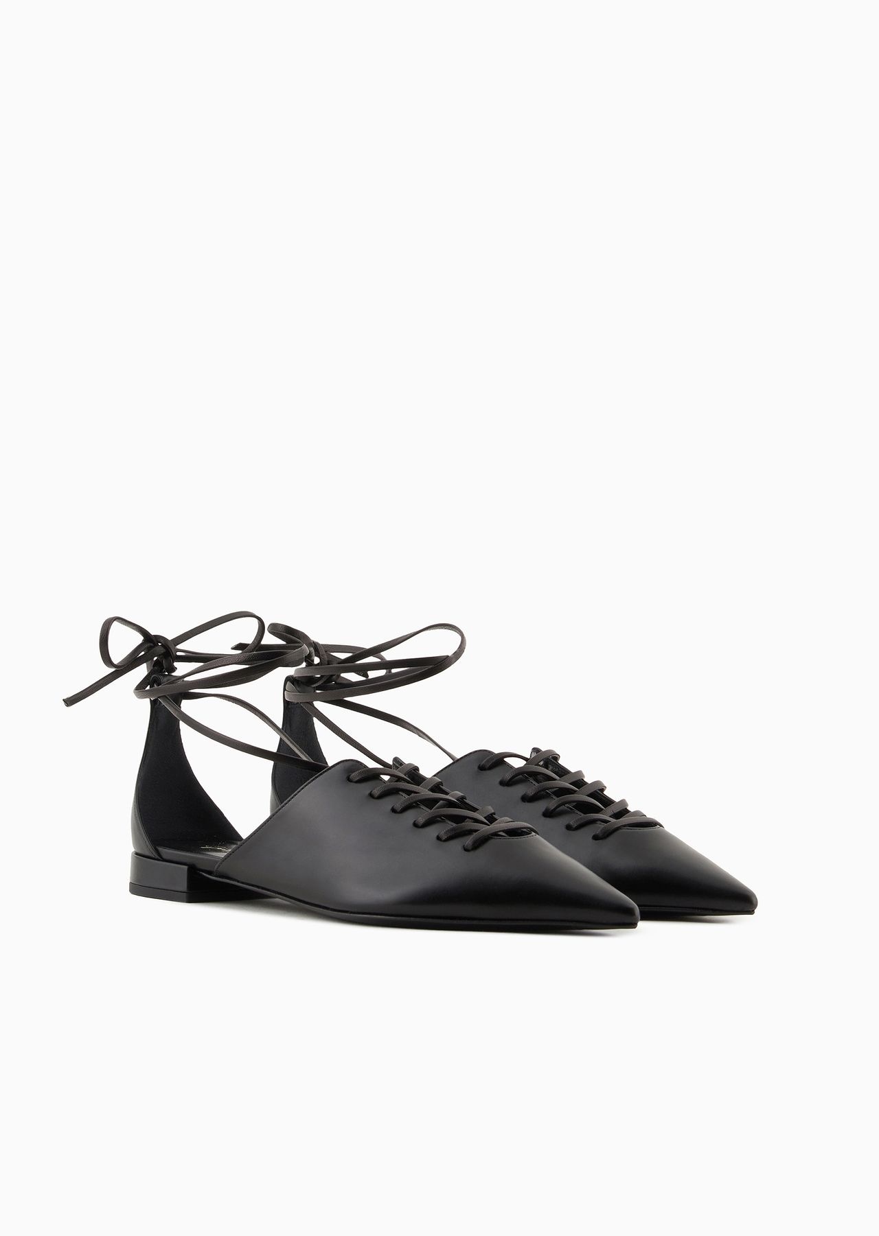 Leather ballerinas with an ankle fastening - 2