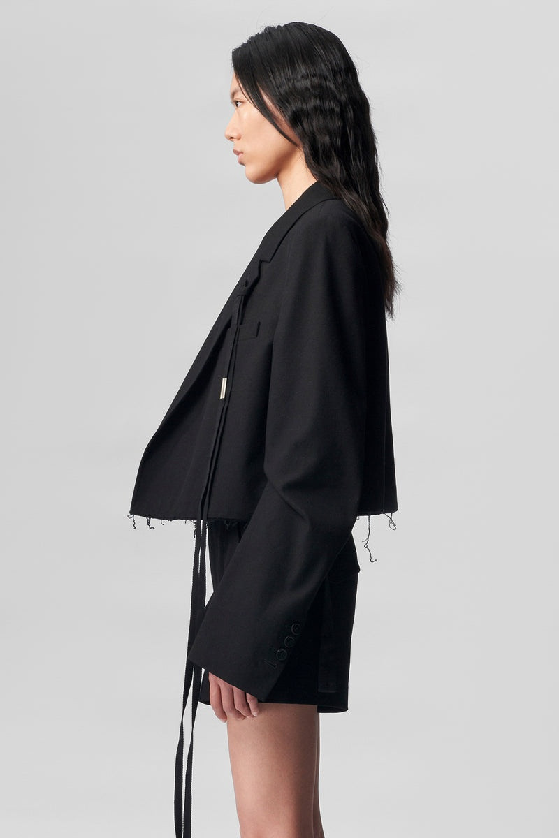 Ann Demeulemeester Inge Cropped Slouchy Jacket outlook