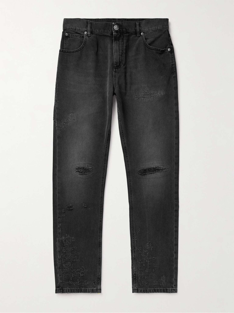 Straight-Leg Distressed Jeans 1