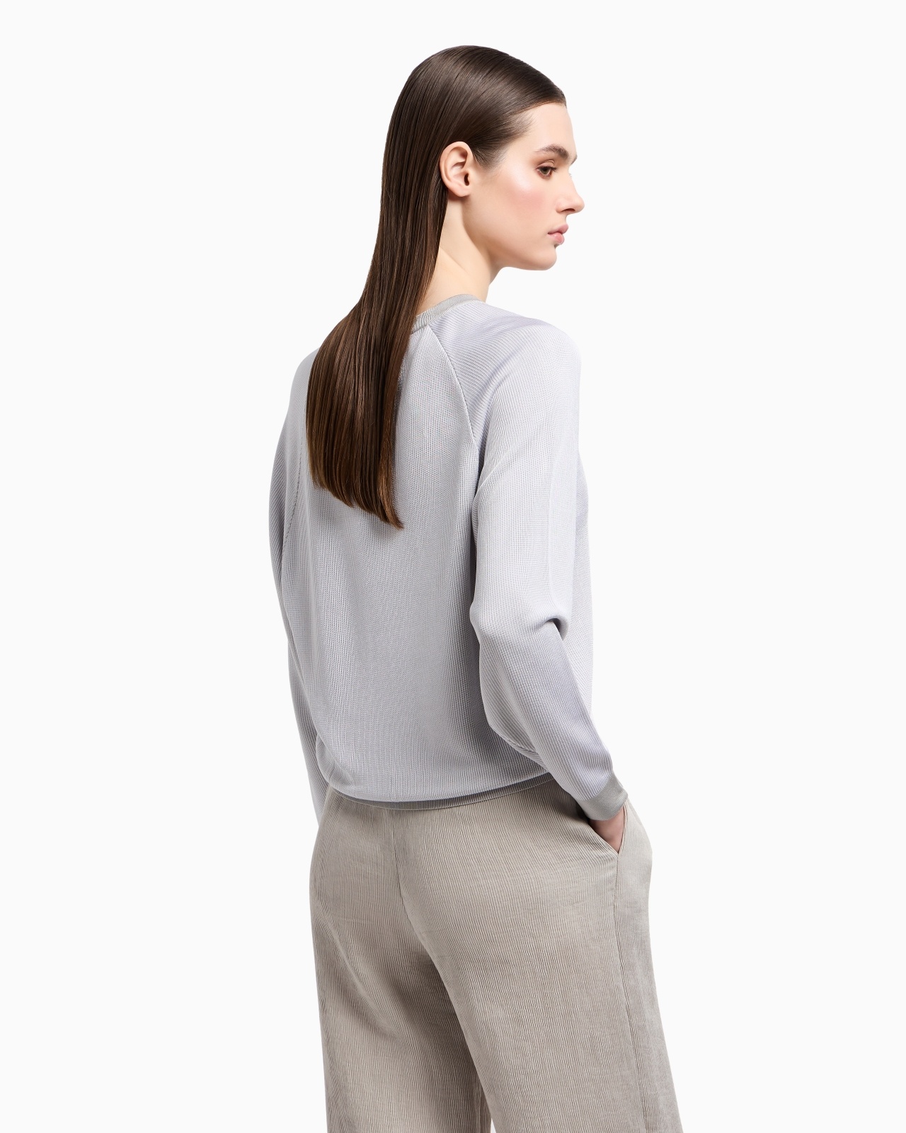 TWO-TONE FISHERMAN’S RIB JUMPER WITH EA LOGO - 3