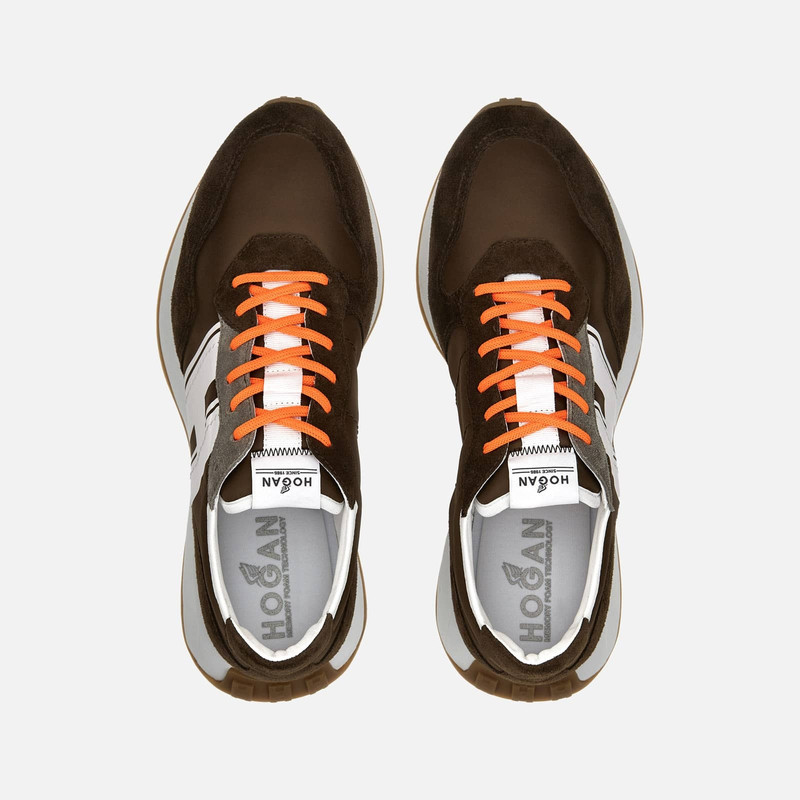 Sneakers Hogan H601 Brown White Orange 4