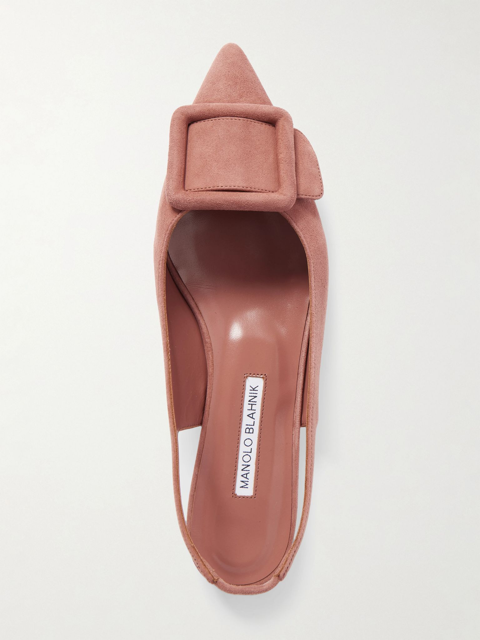 Maylura buckled suede slingback flats Pink - 5