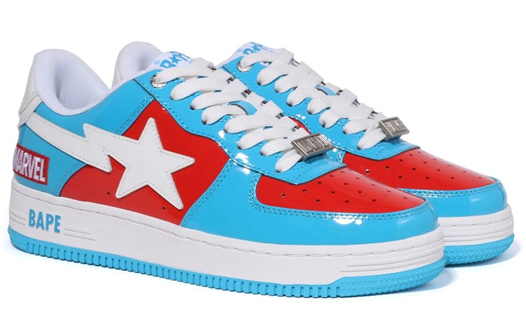 (WMNS) A Bathing Ape x Marvel Bape sta 'Captain America' 1I73-291-903 - 3
