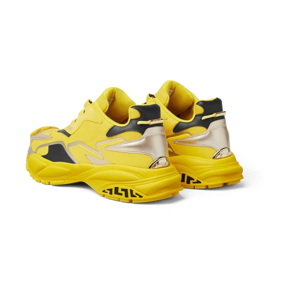 スニーカー Low Top Sneakers - Versace - Leather - Yellow VERSACE YELLOW SNEAKERS DRAWSTRING ROUND TOE | miinto
