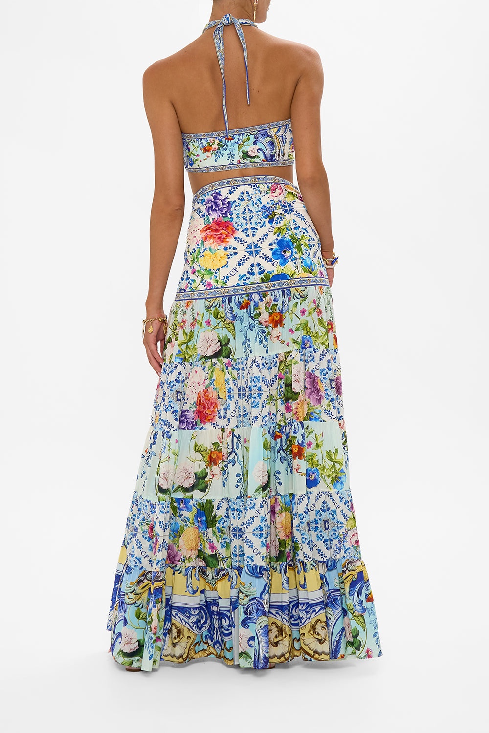 JERSEY SPLICED TIERED SKIRT - 3