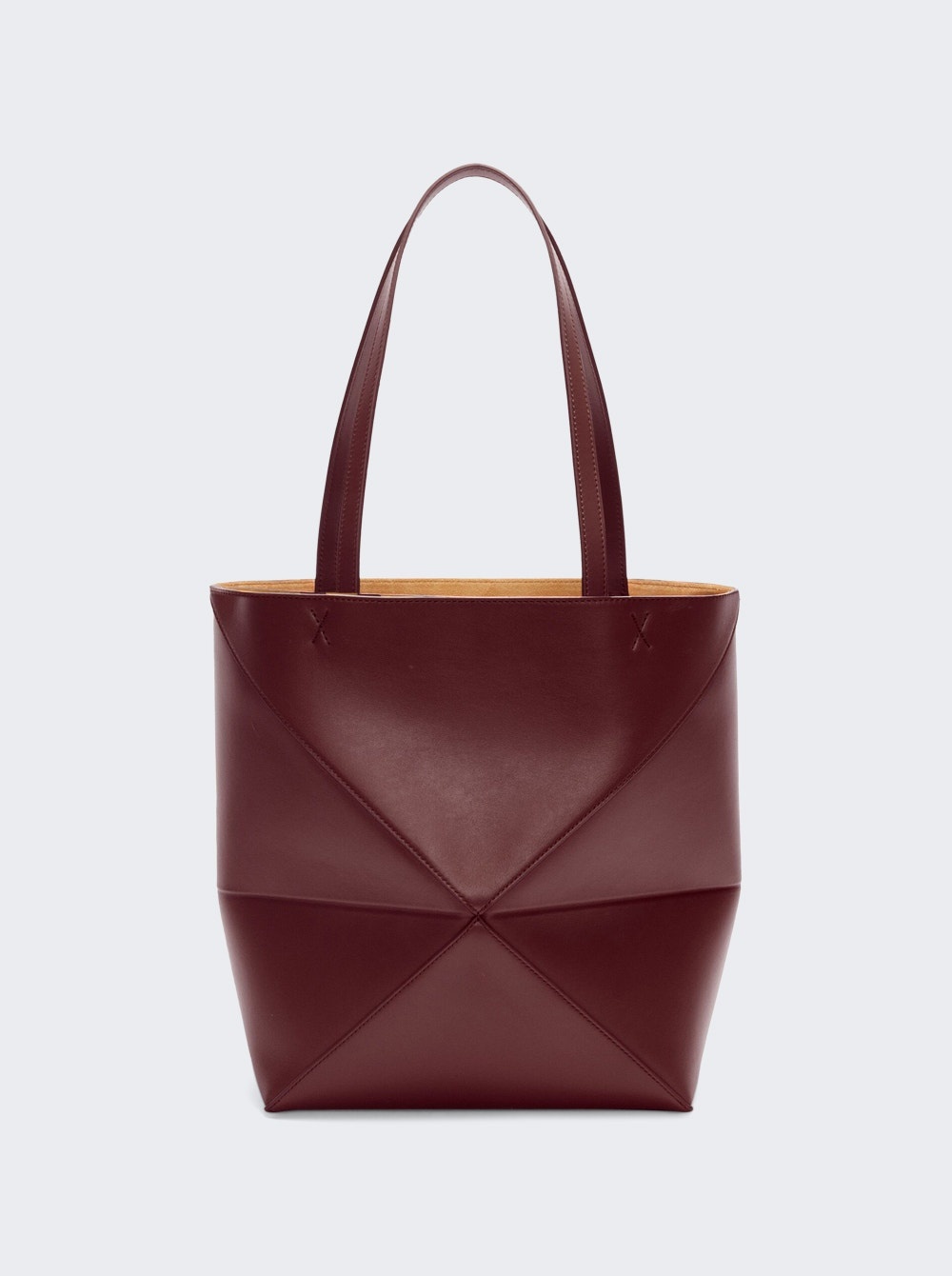 LOEWE セール★ PUZZLE FOLD TOTE★DARK BURGUNDY Puzzle Fold Mini leather tote bag in brown - Loewe | Mytheresa