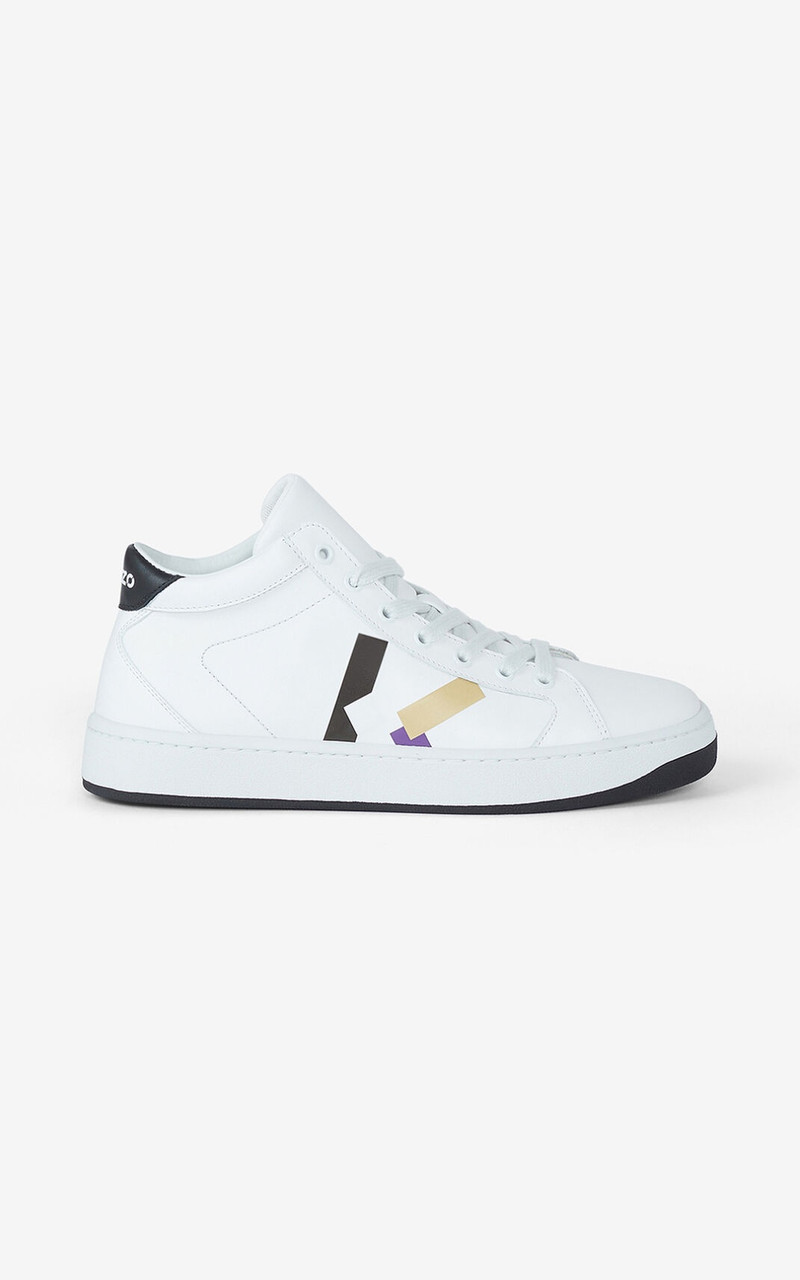 KENZO Kourt high-top leather trainers 1