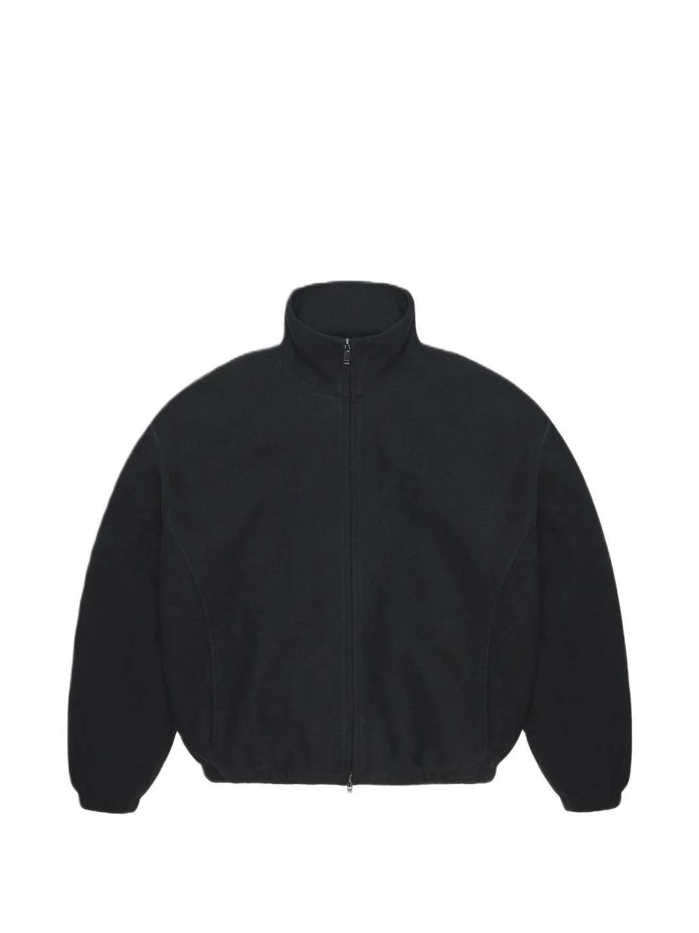fleece-texture high-neck jacket - 1