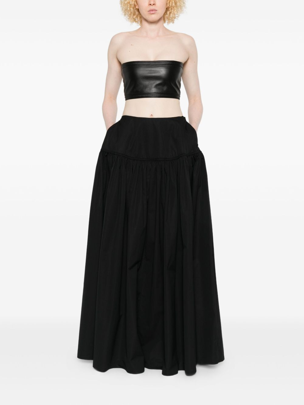 leather bandeau top - 2