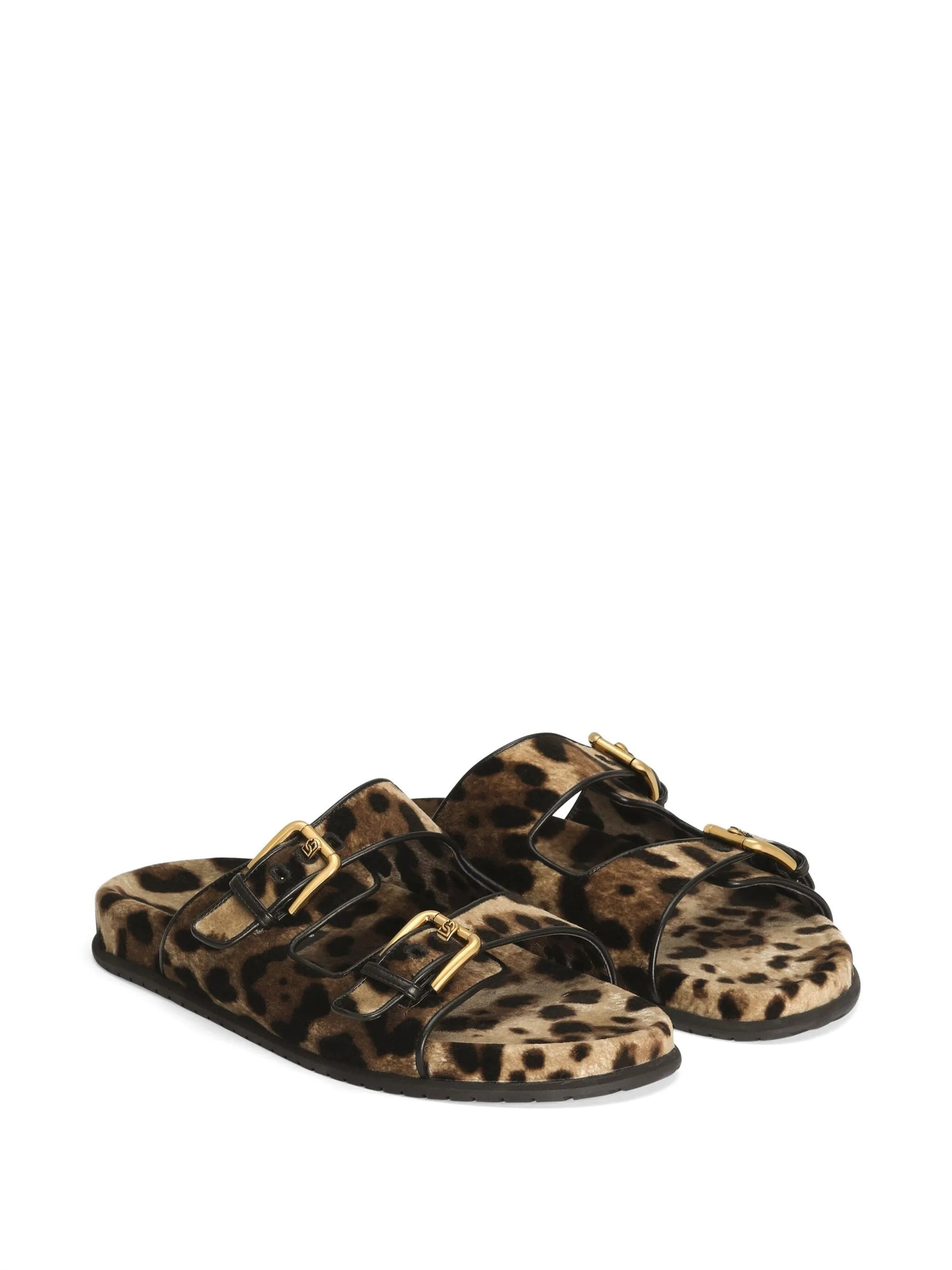 leopard-print sandals - 2