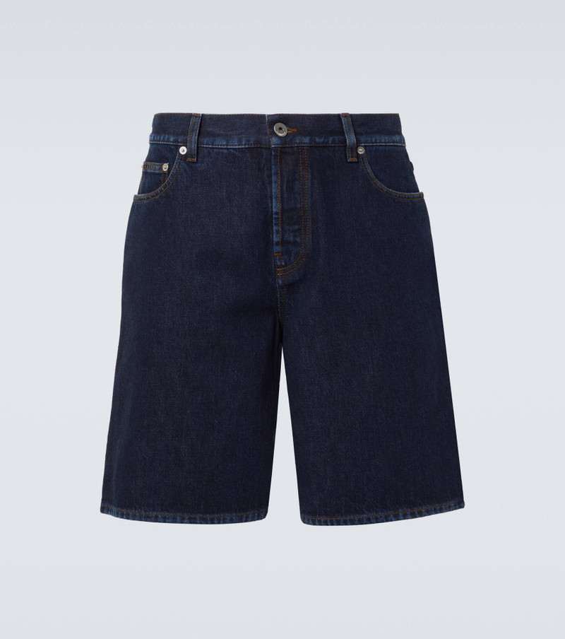 Mid-rise denim shorts - 1