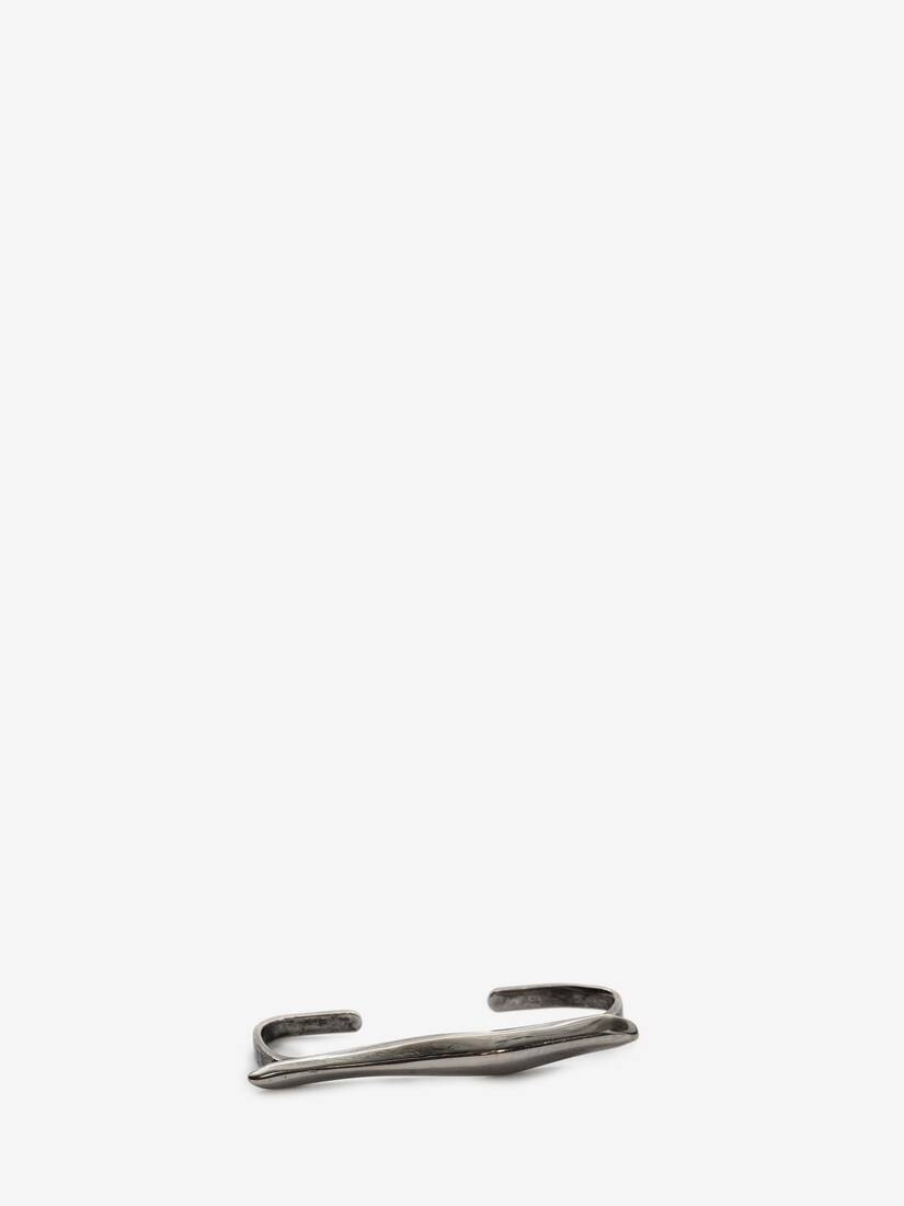 Molten Ear Cuff in Antique Silver - 4
