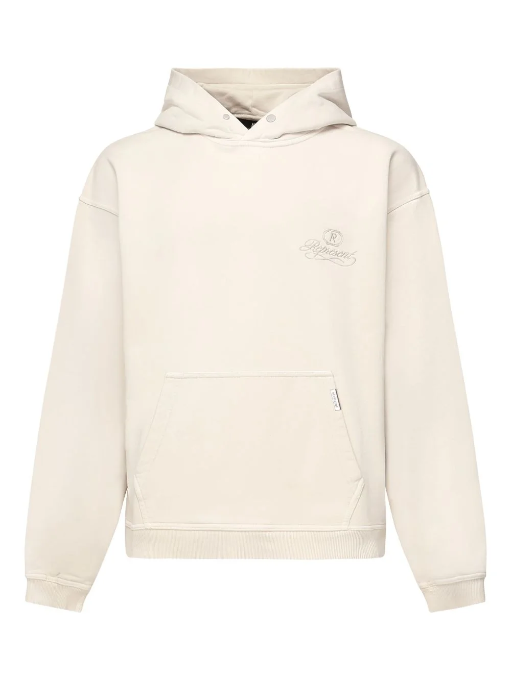 embroidered-logo hoodie - 1