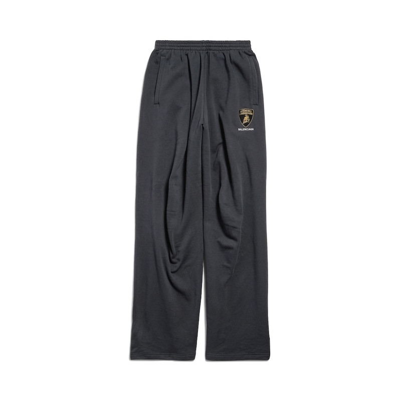 Men's Balenciaga I Automobili Lamborghini Oversized Sweatpants in Black Faded 1