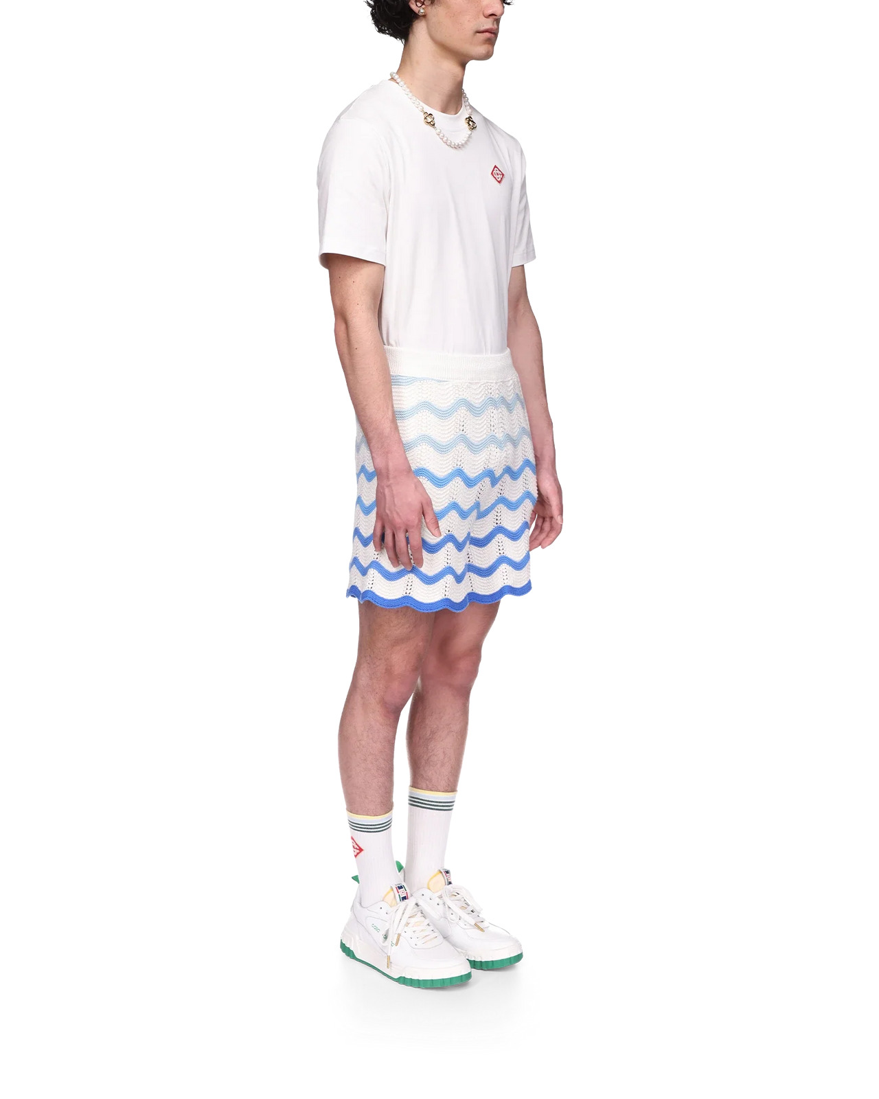 Wavy Gradient Crochet Shorts | Casablanca Paris - 5