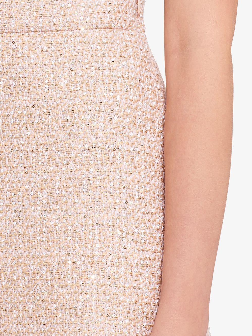 sequin-embellished tweed mini skirt - 5