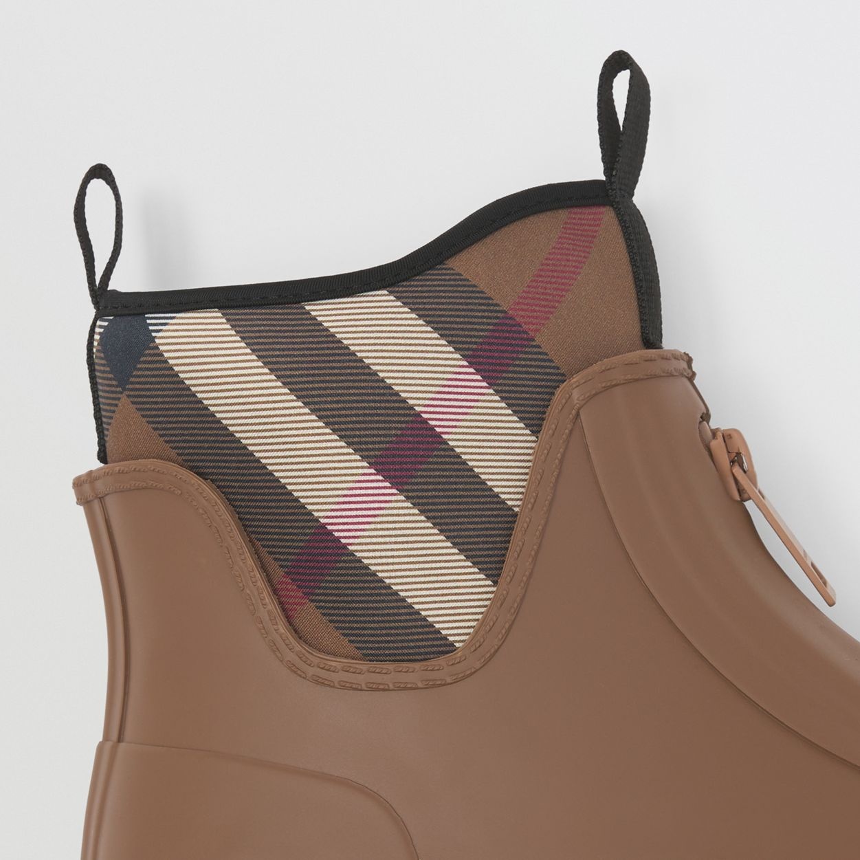 Check Neoprene and Rubber Rain Boots - 2