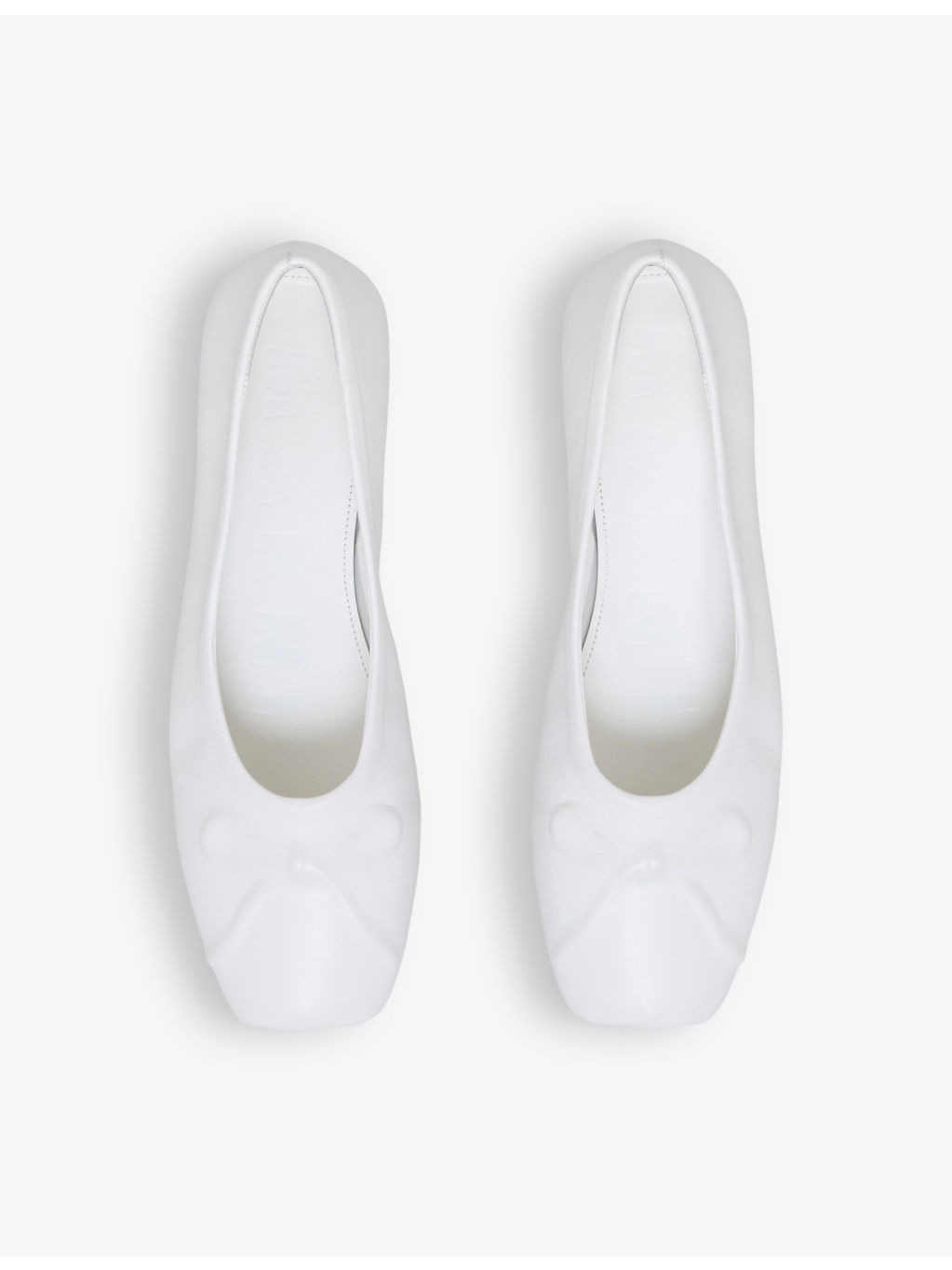 Dancer square-toe leather ballerina flats - 2