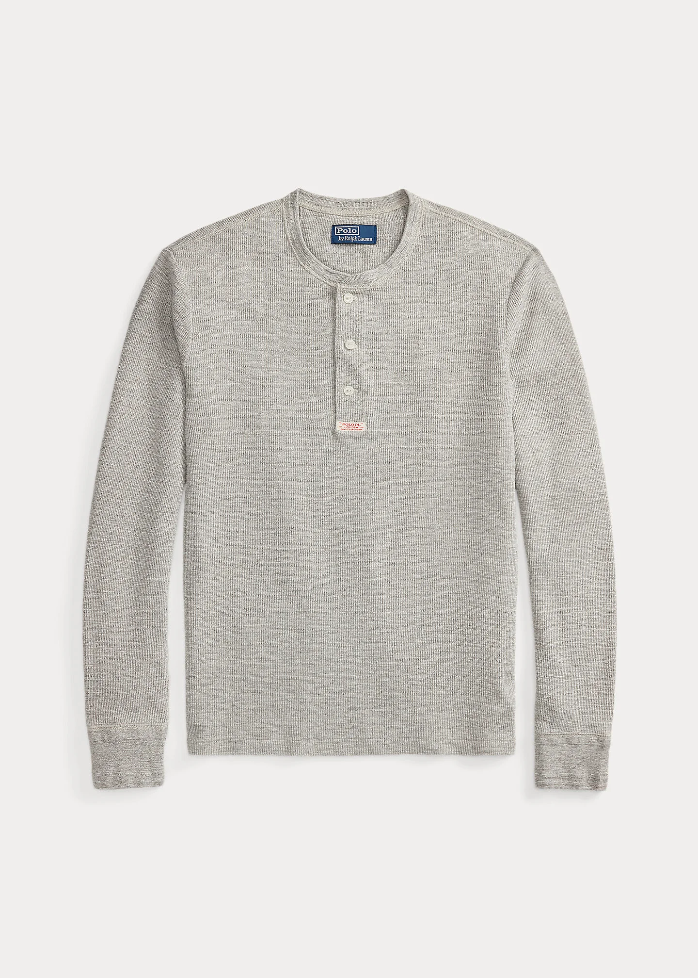 Waffle-Knit Henley Shirt - 1