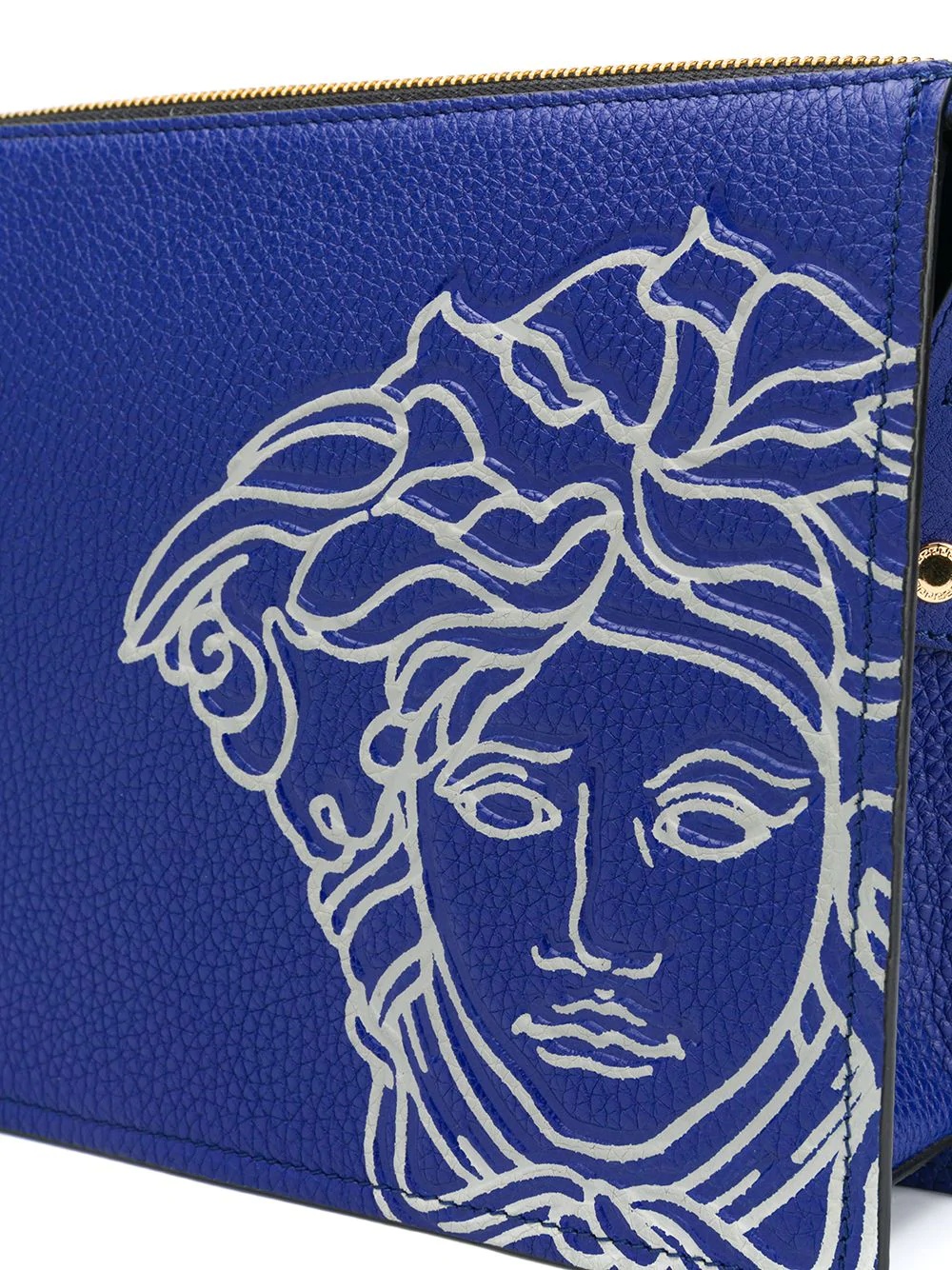 Medusa leather clutch bag - 4