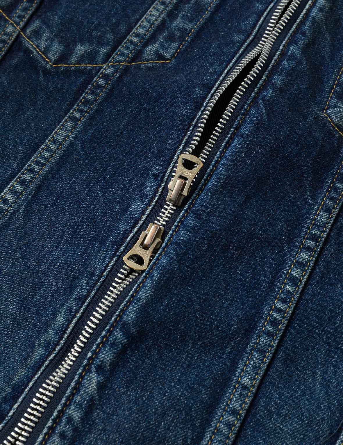 Seagull Embroidery Regular Fit Denim Rider Jacket - 9