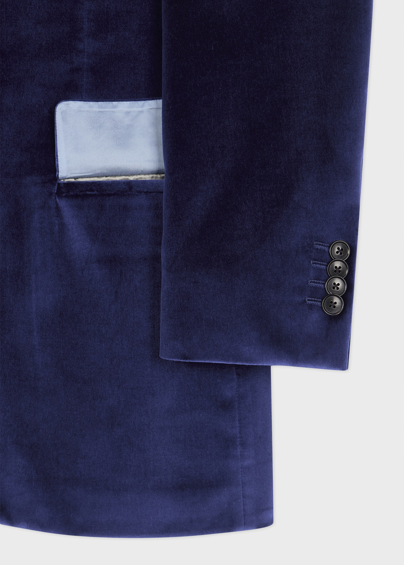 The Brierley - Dark Blue Velvet Blazer 3