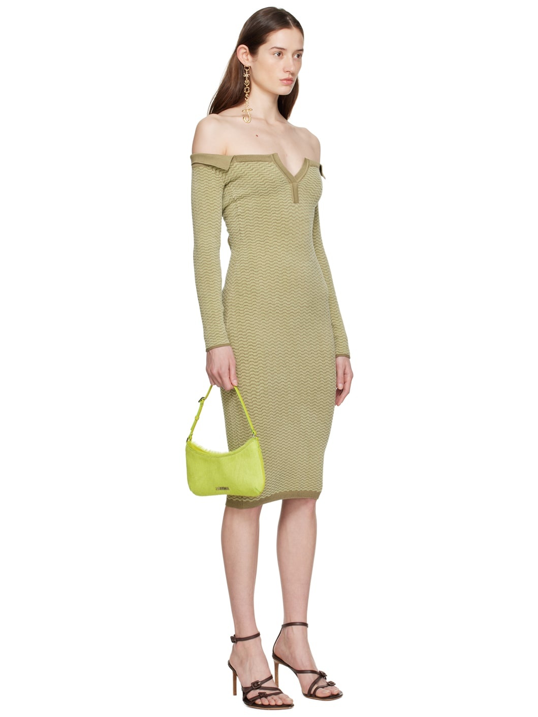 Green 'La Robe Maille Pampero' Midi Dress - 2