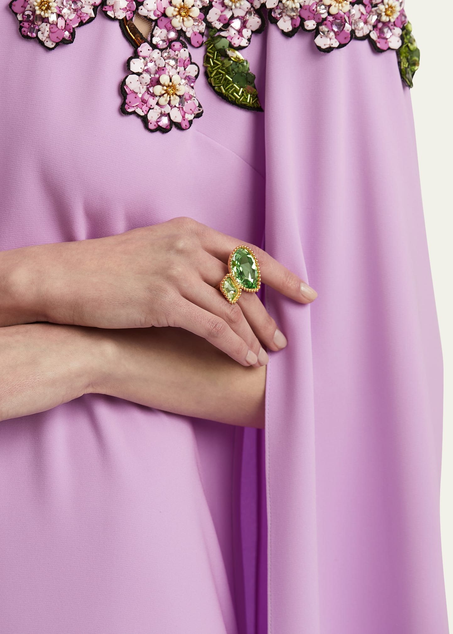 Pear Crystal Ring - 3