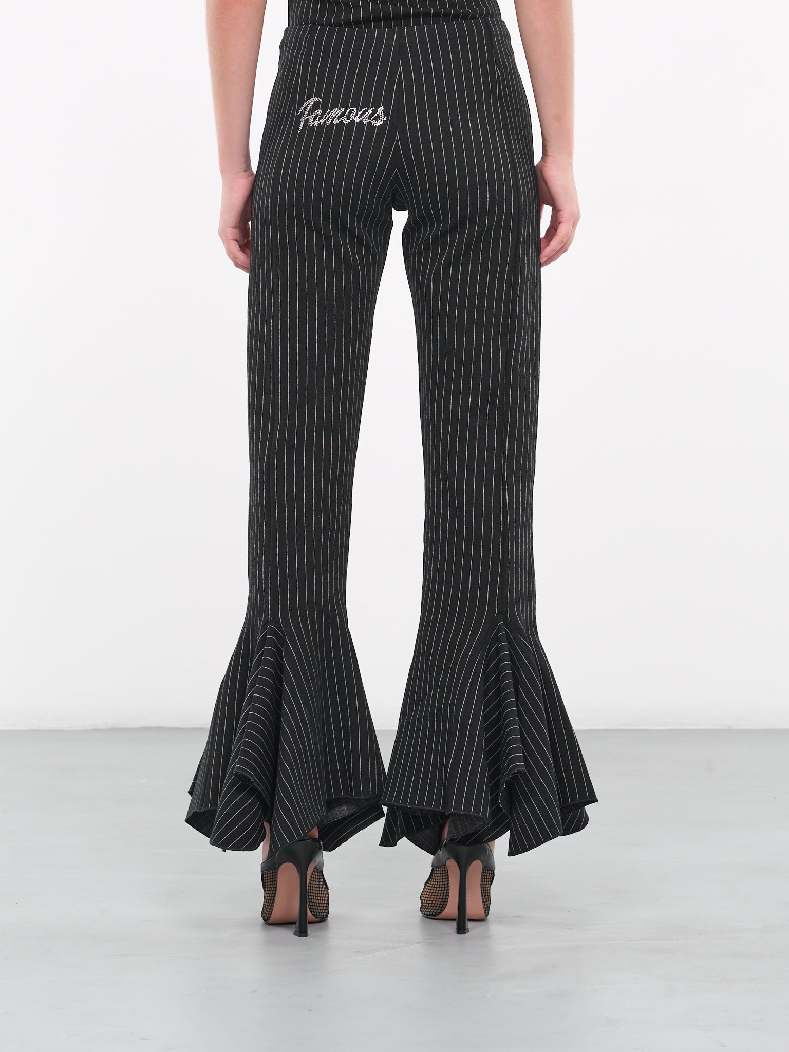 Pinstripe Ruffle Trousers - 3
