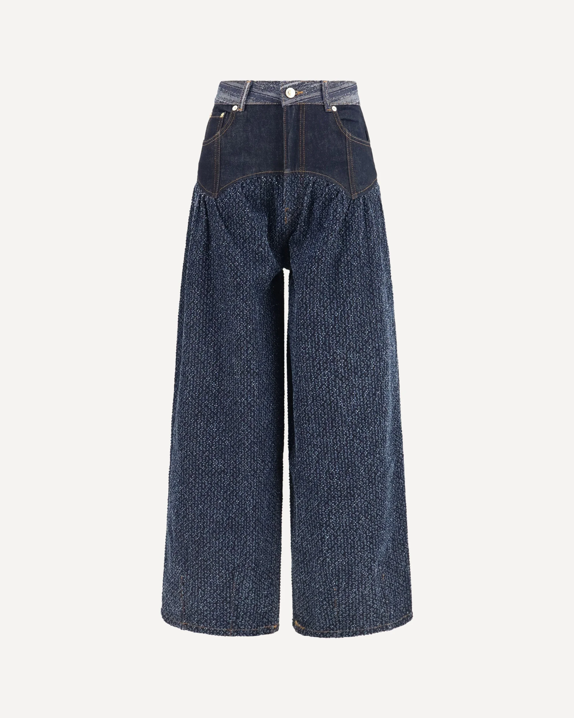 Embroidered Corset balloon Jeans - 1