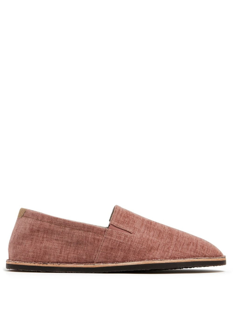 round-toe canvas loafers 1