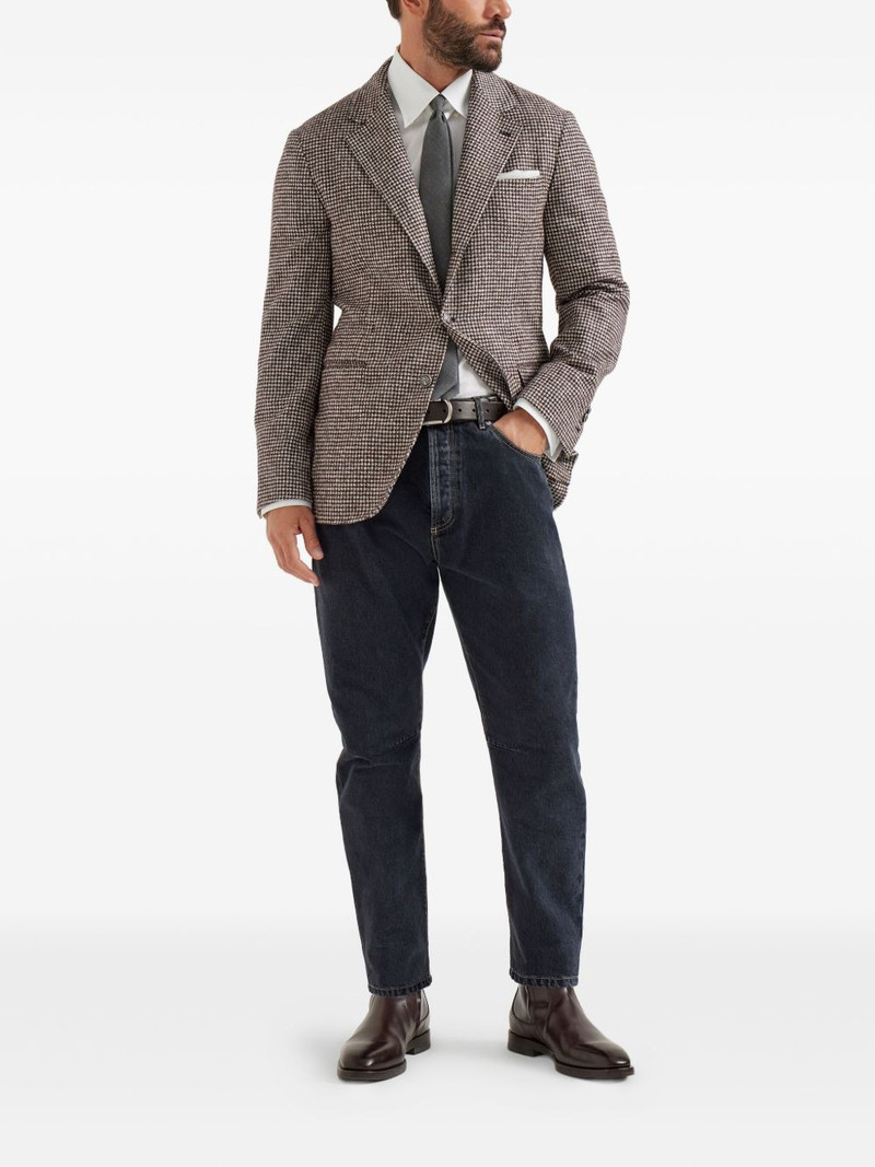 Brunello Cucinelli Leisure five-pocket logo jeans outlook