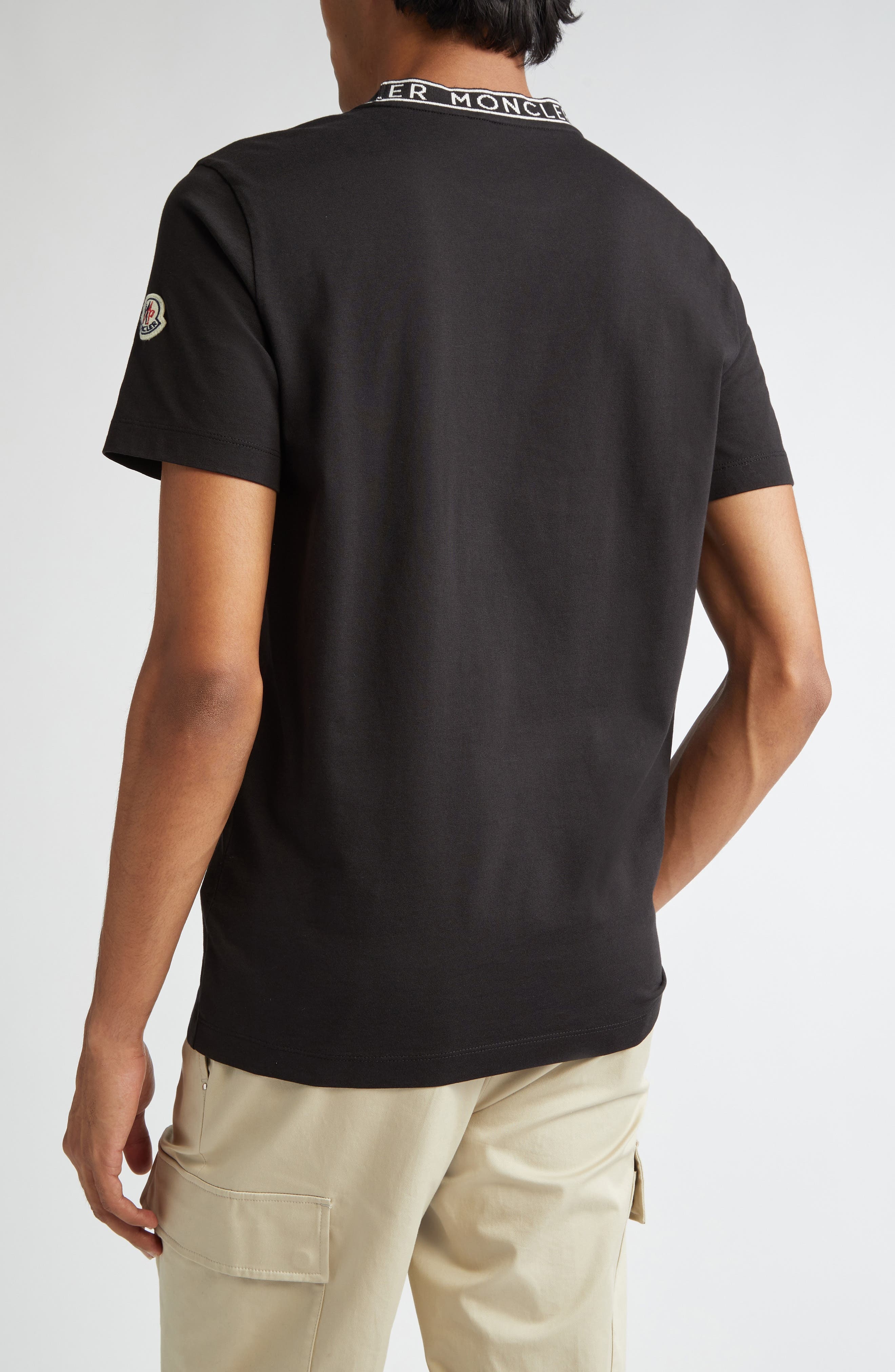 Moncler Logo Cotton T-Shirt in Black at Nordstrom - 2