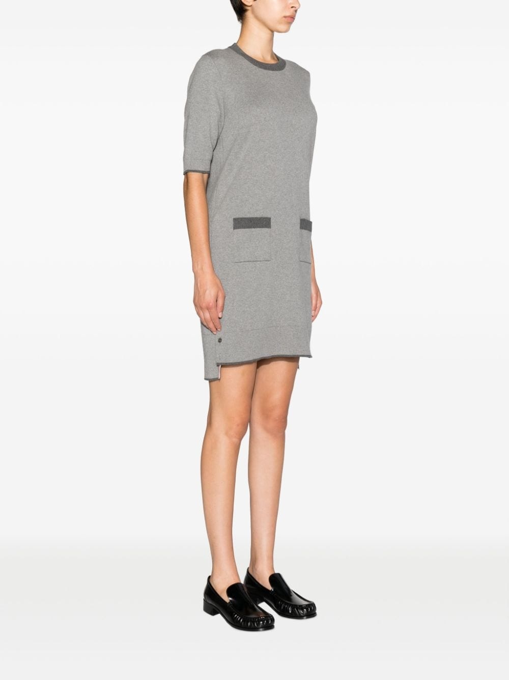 4-Bar stripe knitted minidress - 3