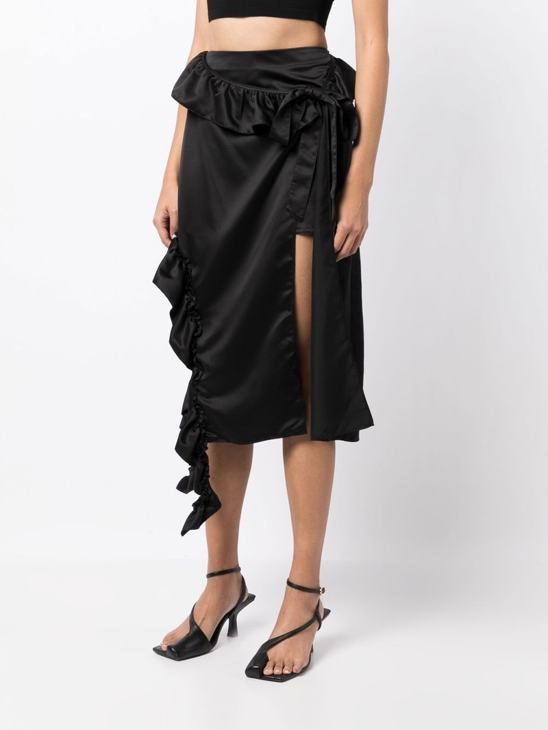 ruffle-trim midi skirt 3