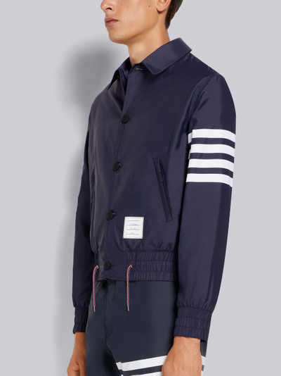 Thom Browne Navy Solid Swim Tech 4-Bar Blouson Jacket outlook