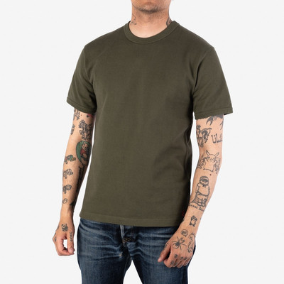 Iron Heart IHT-1600-OLV 11oz Cotton Knit Crew Neck T-Shirt - Olive outlook