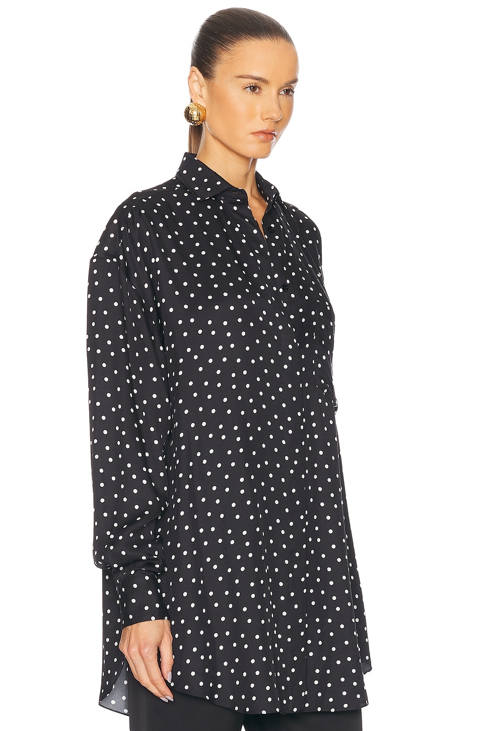 Polka Dot Button Down Top - 2