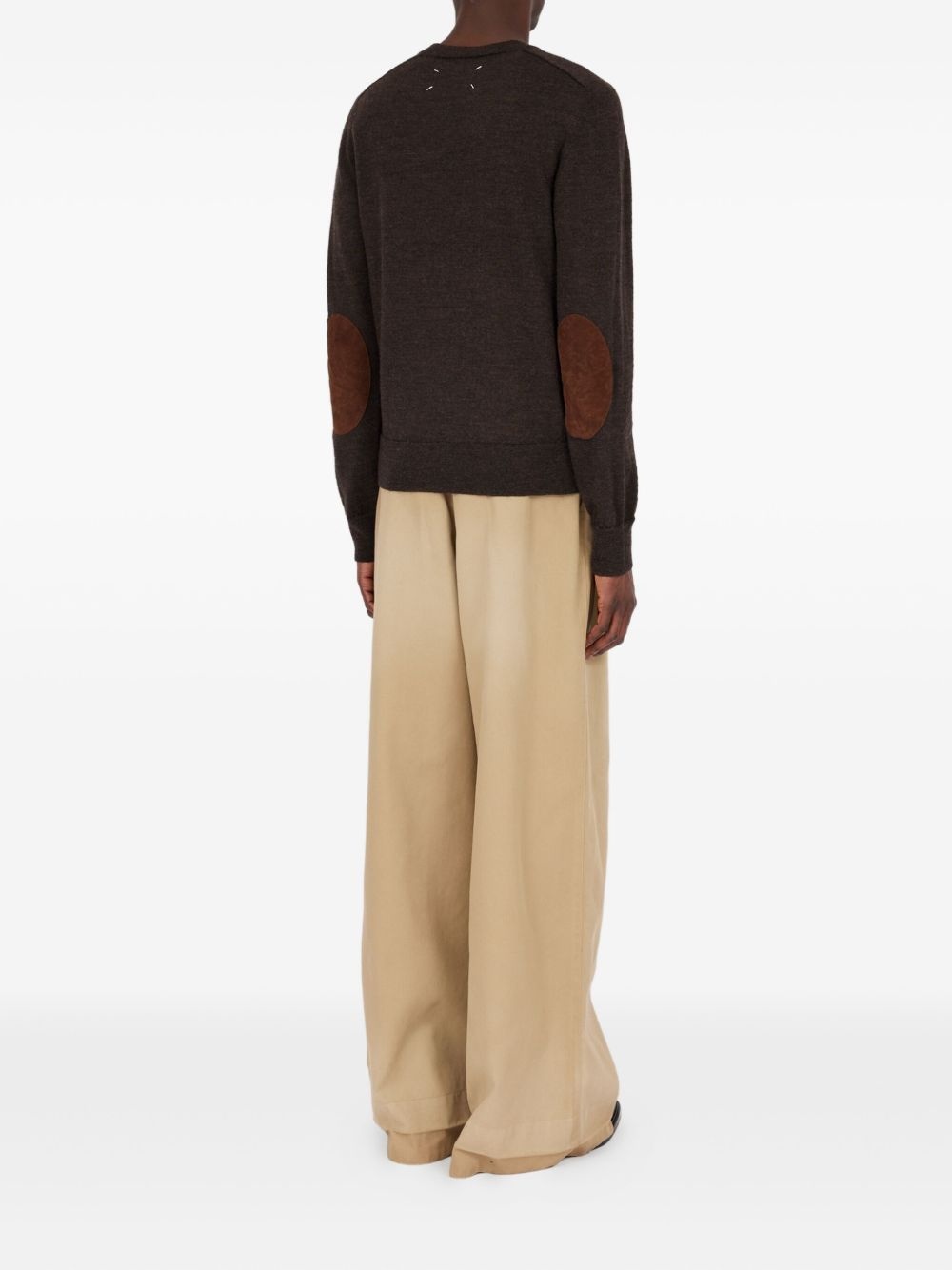 elbow-patch wool sweater - 4