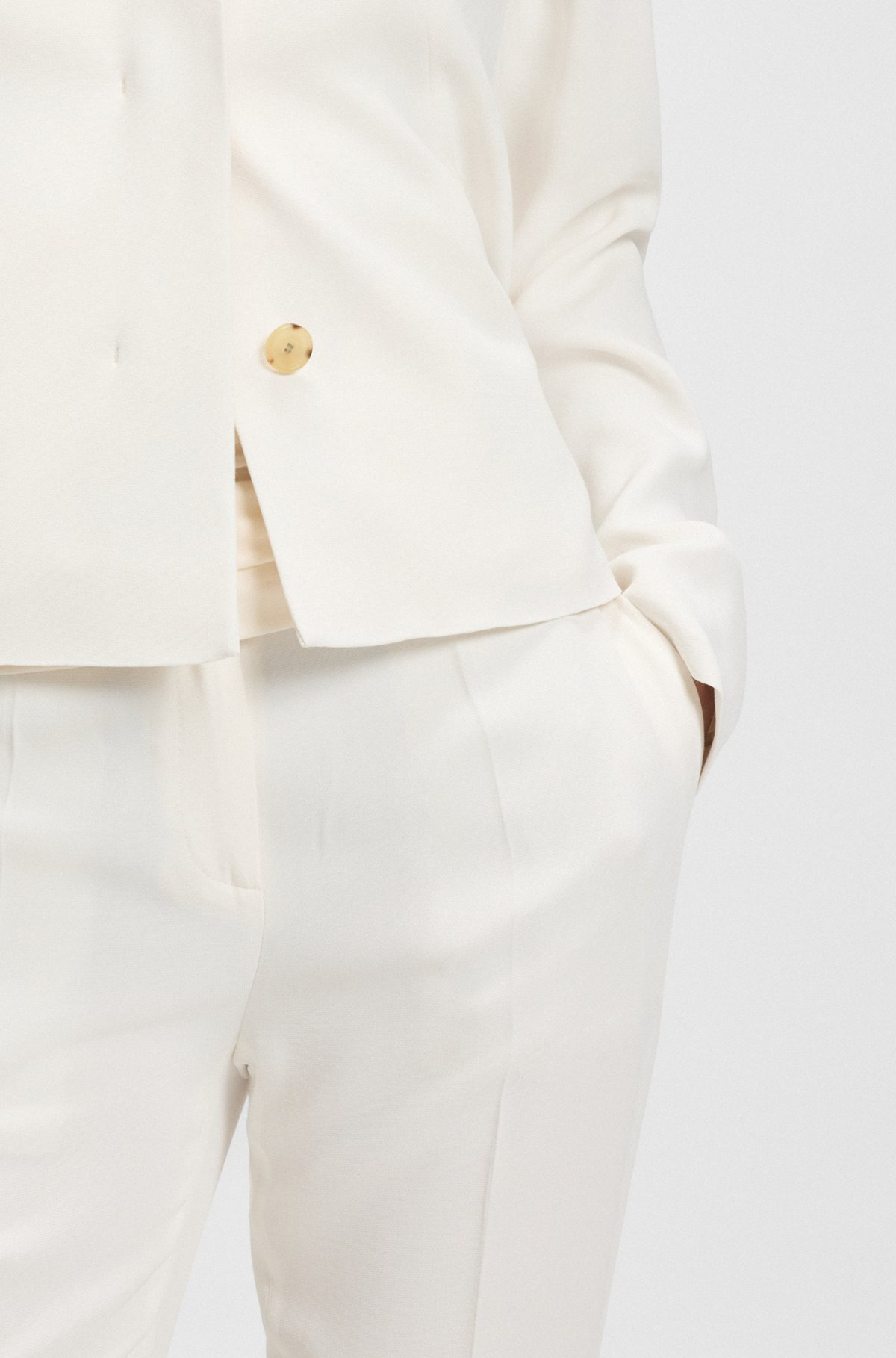 CREPE BLAZER WITH CONCEALED CLOSURE - 6