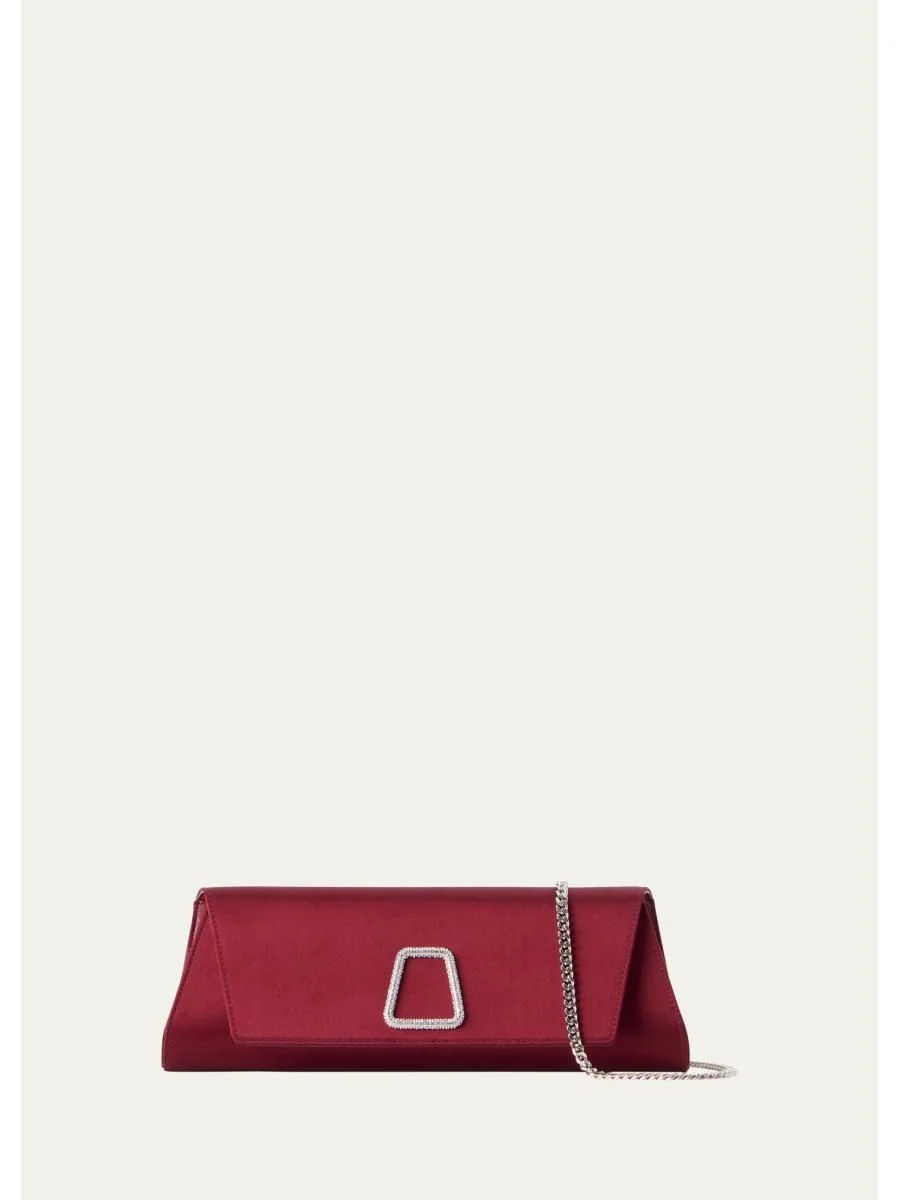 Anouk Small Satin Clutch Bag - 1
