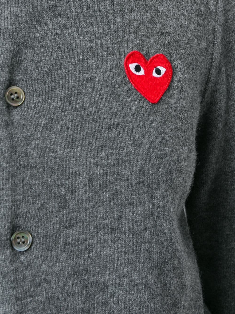 heart logo cardigan - 5