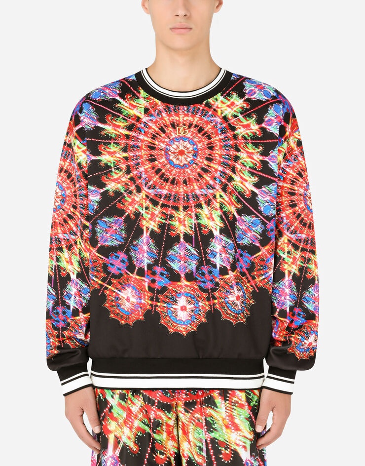 Illumination-print technical jersey sweatshirt - 2
